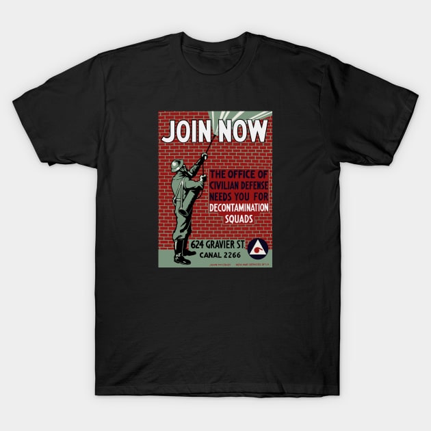 Join Civilian Defense - Decontamination Squads T-Shirt by warishellstore